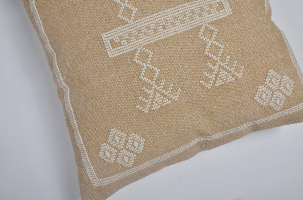 Handwoven Beige & Cream Cushion