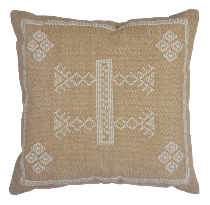 Handwoven Beige & Cream Cushion