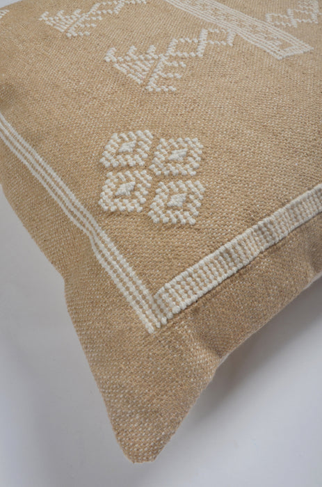 Handwoven Beige & Cream Cushion