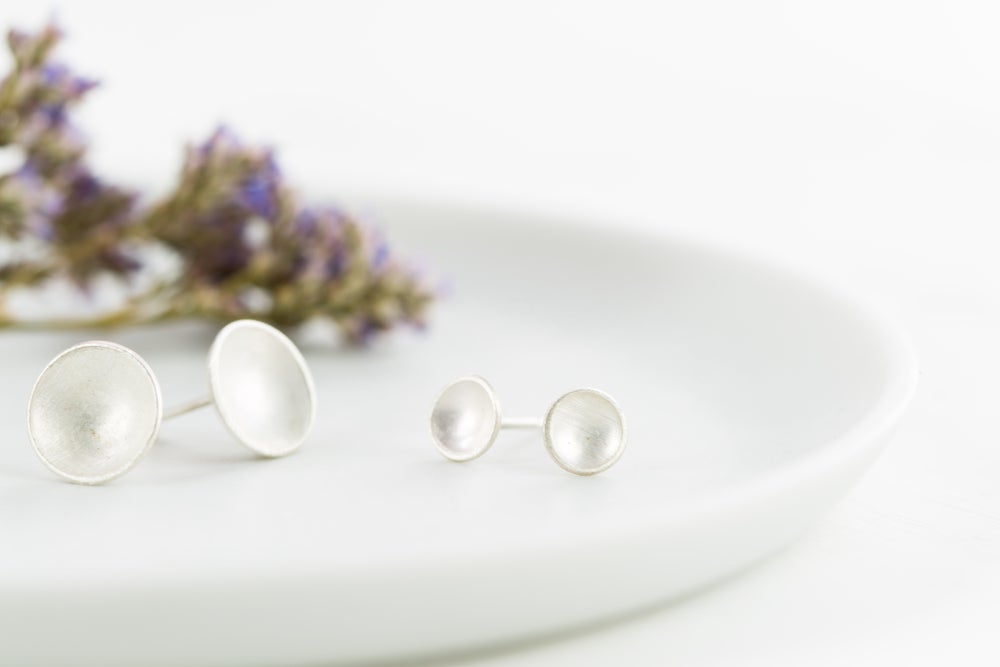 Satin Finish Large Dome Studs - Silver or Brass
