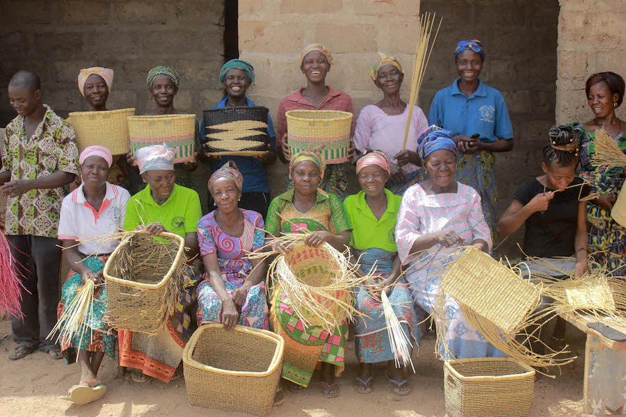 Open Weave Bolga Shopping Basket