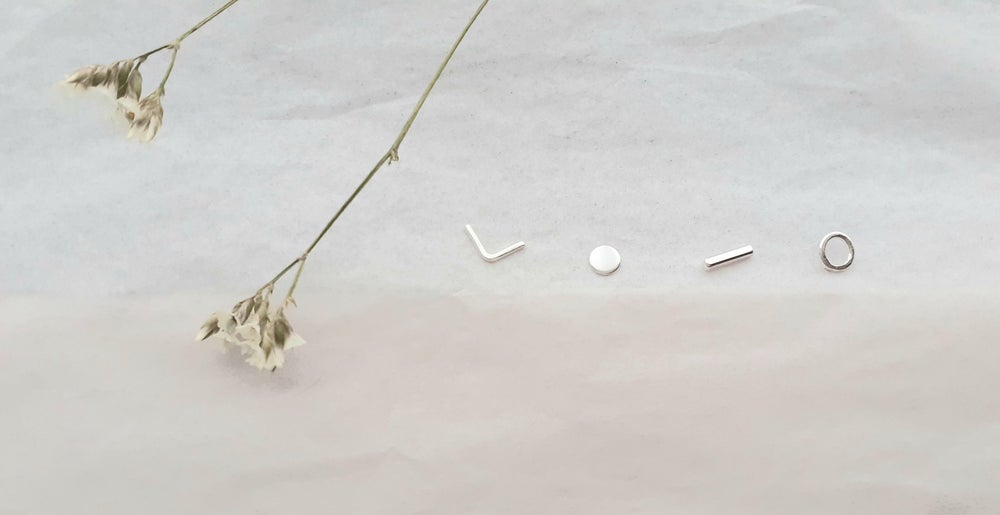 Mix & Match Geometric Studs - Brass or Silver