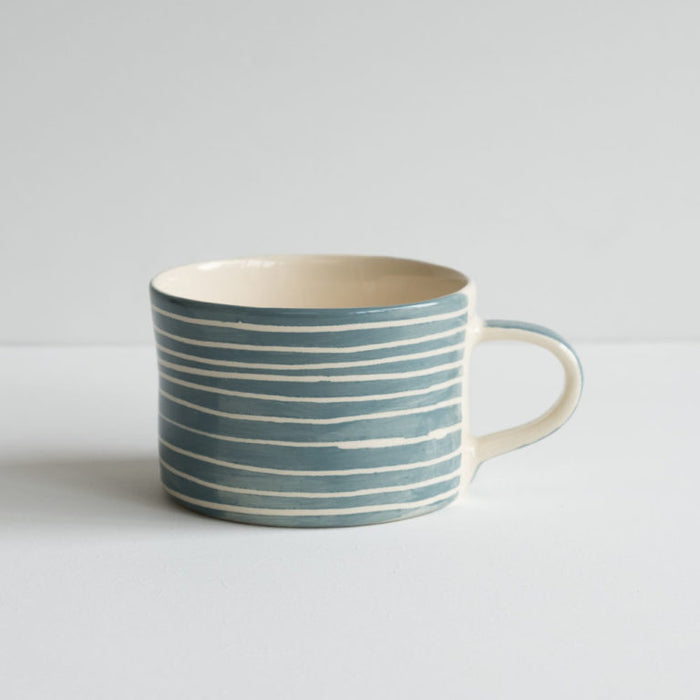 Dove Grey Sgraffito Large Mug