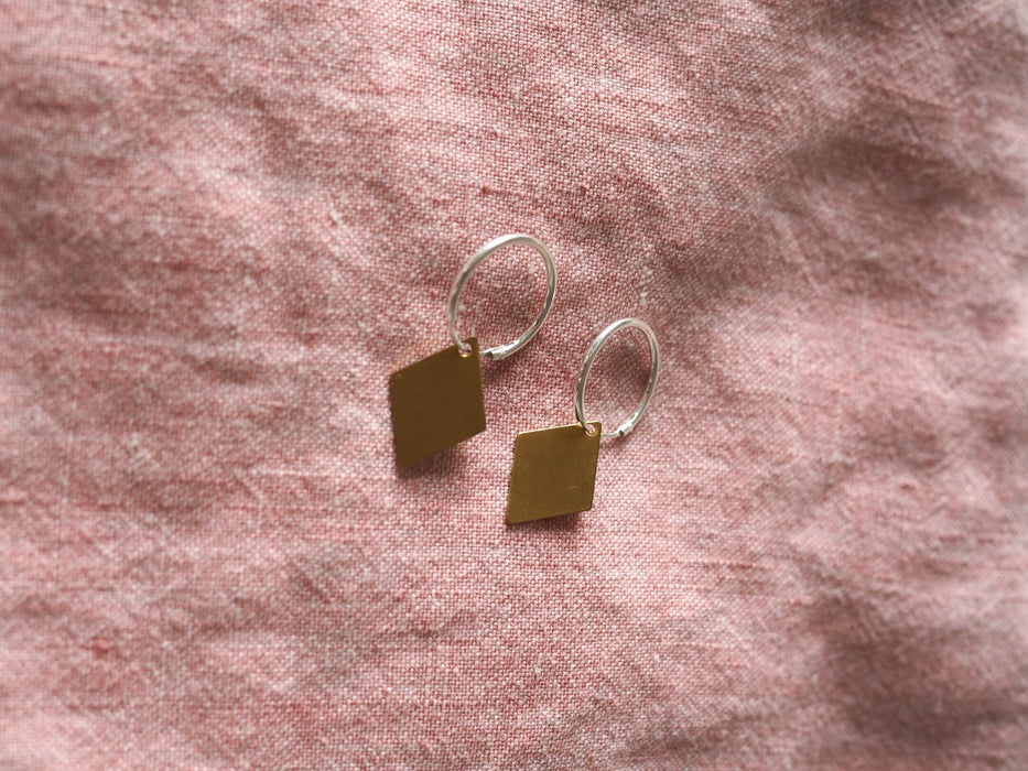 Kate Brass & Silver Earrings