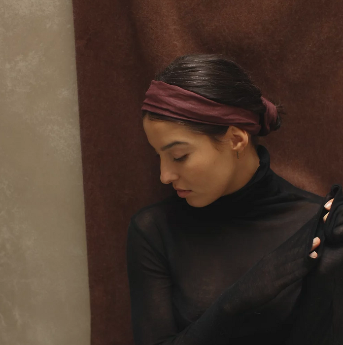 Mahogany Linen Headband