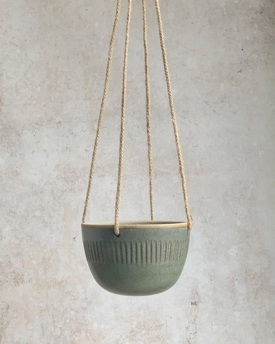 Hand Thrown Hanging Planter - Small