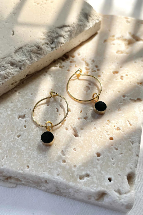Gold Eclipse Hoops