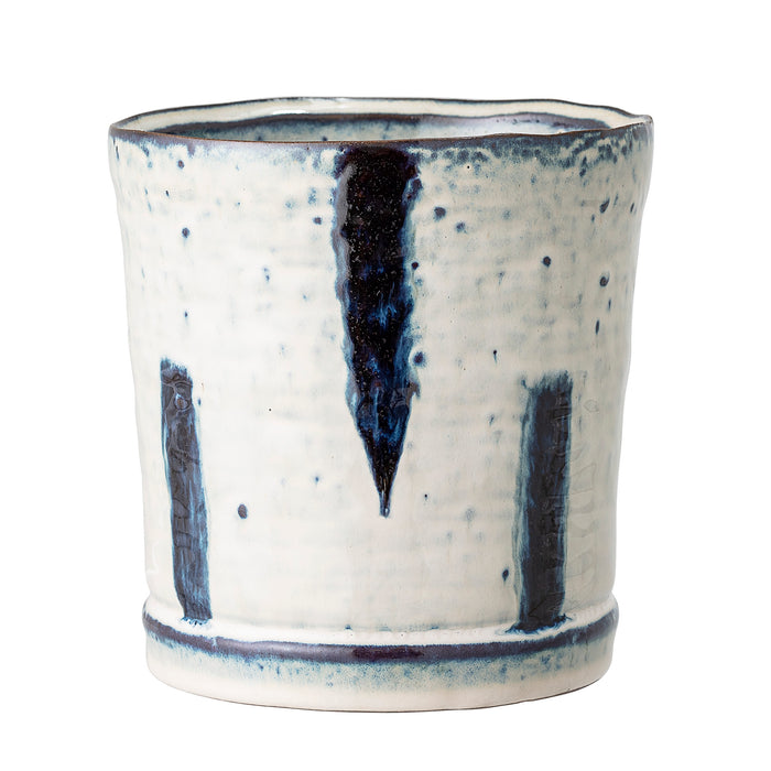 Blue & Beige Plant Pot