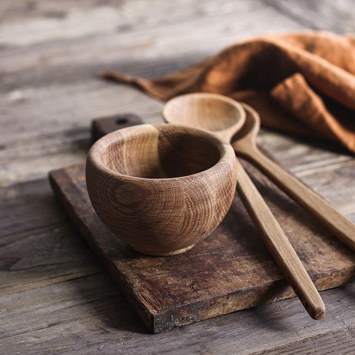 Levi Oak Salad Servers