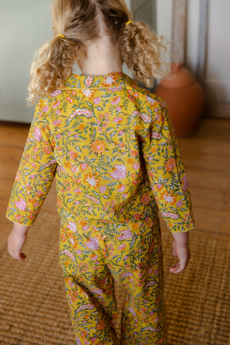 Hand block printed children's pyjama set-Malari
