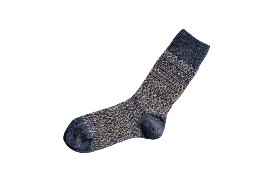 Oslo Wool Jacquard Socks - Large