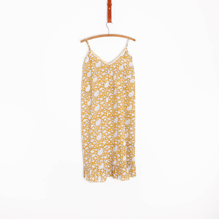 Hand Block Printed Cotton Camisole Nightdress - Soha